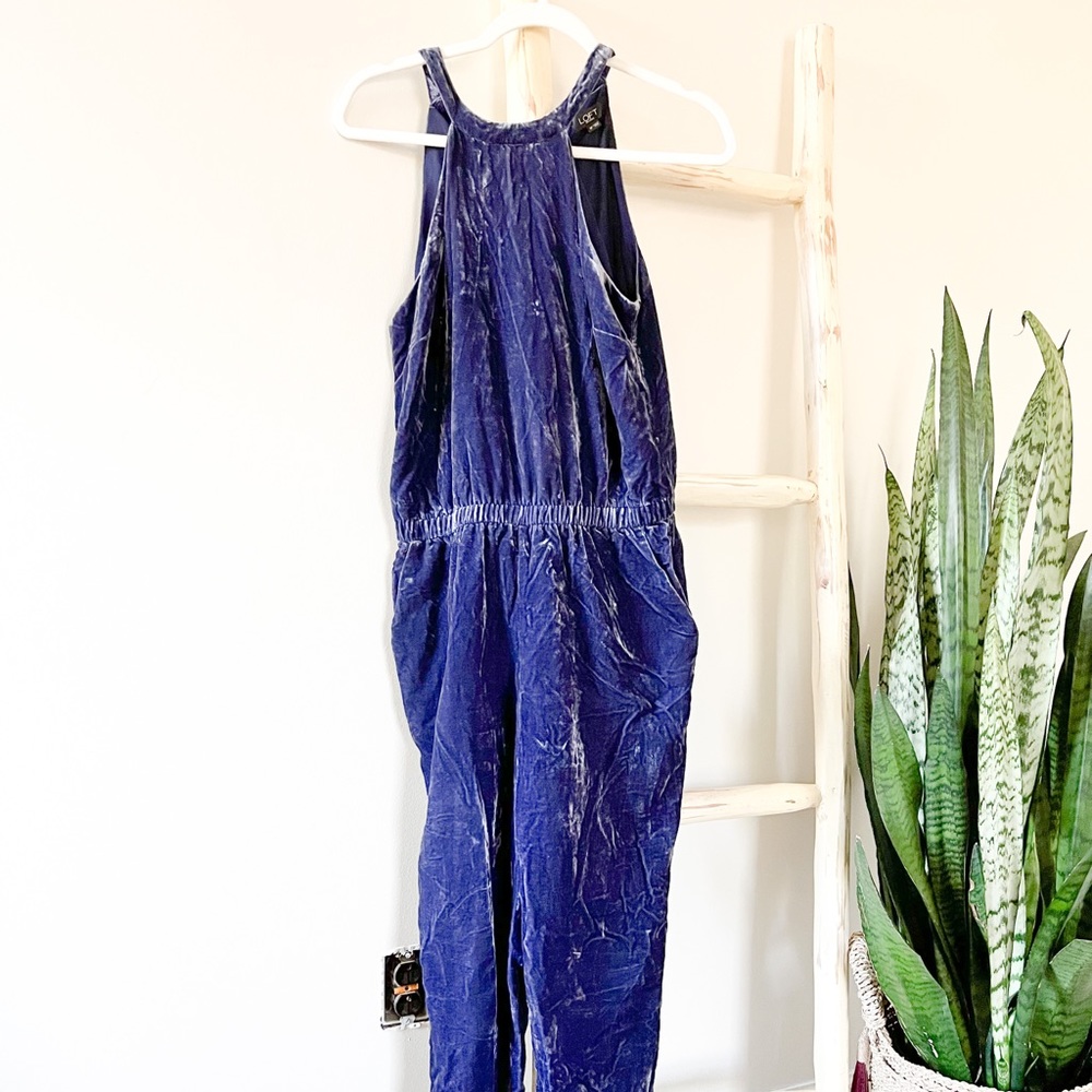 Velvet jumpsuit/jumper/romper loft size sp